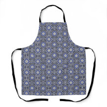 Blue ancient Islamic mandala pattern