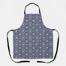 Blue ancient Islamic mandala pattern Schürze