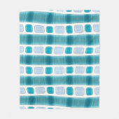 Blue and Aqua Modern Striped Pattern Blanket Fleecedecke (Vorderseite)