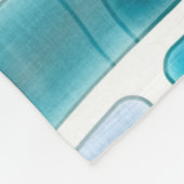 Blue and Aqua Modern Striped Pattern Blanket Fleecedecke (Ecke)