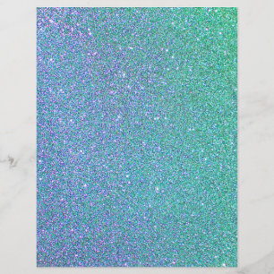 Blue and Aquamarin Glitzer Texture Scrapbook Paper