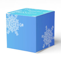 Blue and Aquamarin Snowflake Gastgeschenk Hochzeit