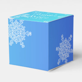 Blue and Aquamarin Snowflake Gastgeschenk Hochzeit Geschenkschachtel