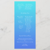 Blue and Aquamarin Snowflake Posh Wedding Program Programm (Rückseite)