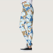Blue and Beige Camouflage Leggings (Links)