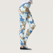 Blue and Beige Camouflage Leggings (Rechts)