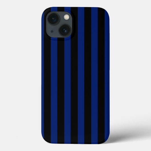 Blue and black candy stripes Case-Mate iPhone case (Rückseite)