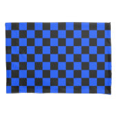 Blue and black checkerboard pattern kissenbezug (Vorderseite-Links)