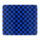 Blue and black checkerboard pattern schneidebrett (Vorderseite)