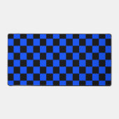 Blue and black checkerboard pattern schreibtischunterlage (Vorderseite)