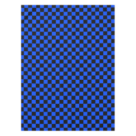 Blue and black checkerboard pattern tischdecke