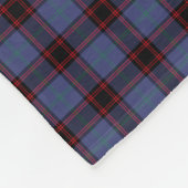 Blue and Black Clan Rutherford und Zuhause Tartan Fleecedecke (Ecke)