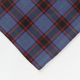 Blue and Black Clan Rutherford und Zuhause Tartan Fleecedecke