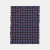 Blue and Black Clan Rutherford und Zuhause Tartan Fleecedecke (Vorderseite)
