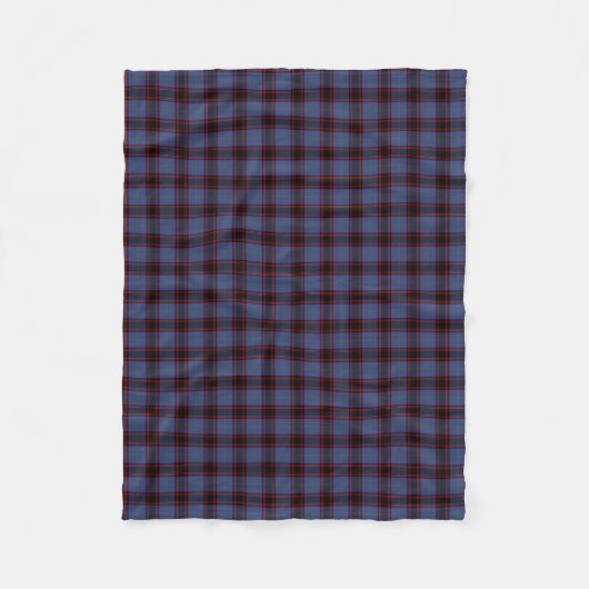 Blue and Black Clan Rutherford und Zuhause Tartan Fleecedecke (Vorderseite)