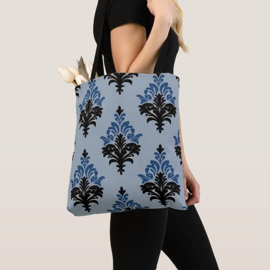 Blue and Black Classic Damask style Tasche (Von Nahem)