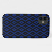 Blue and black diamond pattern Case-Mate iPhone hülle (Rückseite (Horizontal))