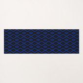 Blue and black diamond pattern yogamatte (Rückseite (Horizontal))