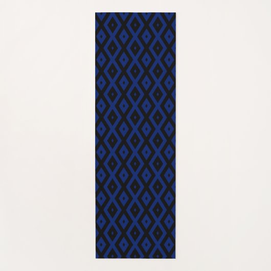 Blue and black diamond pattern yogamatte (Vorderseite)