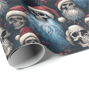 Blue and Black Gothic Weihnachtsgeschenk Geschenkpapier
