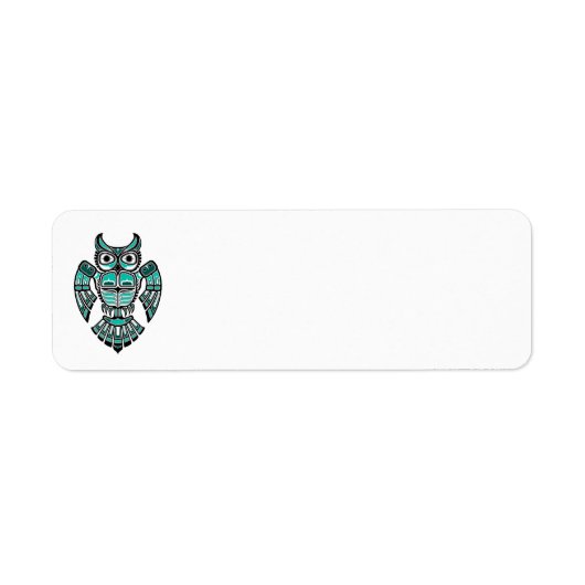 Blue and Black Haida Spirit Owl (Vorne)