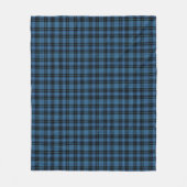 Blue and Black Kariert Scottish Clergy Tartan Fleecedecke (Vorderseite)