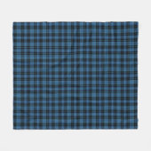 Blue and Black Kariert Scottish Clergy Tartan Fleecedecke (Vorderseite (Horizontal))