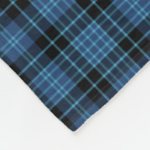 Blue and Black Kariert Scottish Clergy Tartan