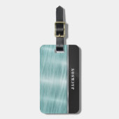 Blue And Black Metal Gepäckanhänger (Vorderseite vertikal)