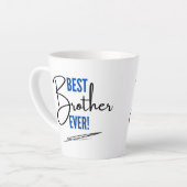 Blue and Black Minimal Bester Bruder je Tasse (Linke Ecke)