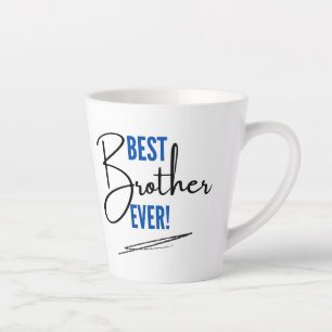 Blue and Black Minimal Bester Bruder je Tasse