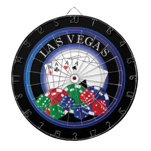 Blue and Black Poker Dart Board Dartscheibe