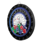 Blue and Black Poker Dart Board Dartscheibe (Vorderseite rechts)