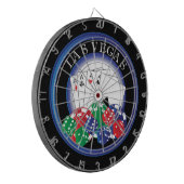 Blue and Black Poker Dart Board Dartscheibe (Vorderseite Links)