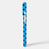 Blue and Black Polka Dots Case-Mate iPhone Hülle (Rückseite / Links)