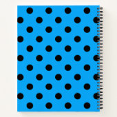 Blue and Black Polka Dots Notizblock (Rückseite)
