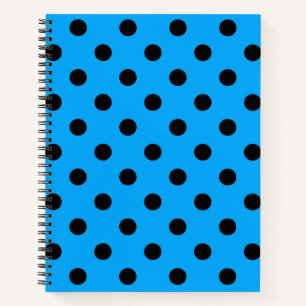 Blue and Black Polka Dots Notizblock