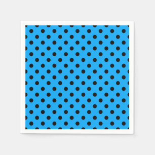 Blue and Black Polka Dots Serviette