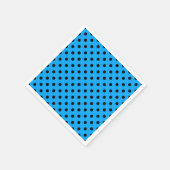 Blue and Black Polka Dots Serviette (Ecke)