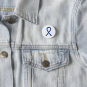 Blue and Black Ribbon Awareness Custom Buttons (Beispiel)