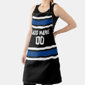 Blue and Black Sports Jersey Individuelle Name Num Schürze (InSitu)