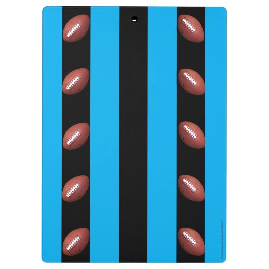 Blue and Black Strip, Fußball Coach, Name Klemmbrett (Rückseite)