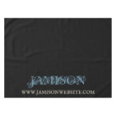 Blue and Black Trade Show Kunsthandwerk Name Tischdecke (Vorderseite (Horizontal))