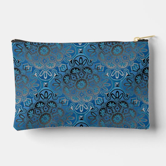 Blue and Black Travel Accessoire Bag Zubehörtasche (Rückseite)