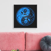 Blue and Black Yin Yang Rose Leinwanddruck (Insitu (Wohnzimmer))