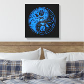 Blue and Black Yin Yang Rose Leinwanddruck (Insitu (Schlafzimmer))