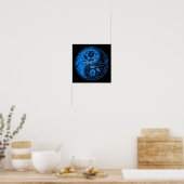 Blue and Black Yin Yang Rose Poster (Küche)