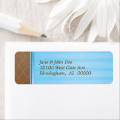 Blue and Brown Address Labels (Insitu)