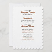 Blue and Brown Cake Baby Shows Baby Shower Einladung (Rückseite)