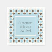 Blue and Brown Custom Argyle Pattern Serviette (Vorderseite)